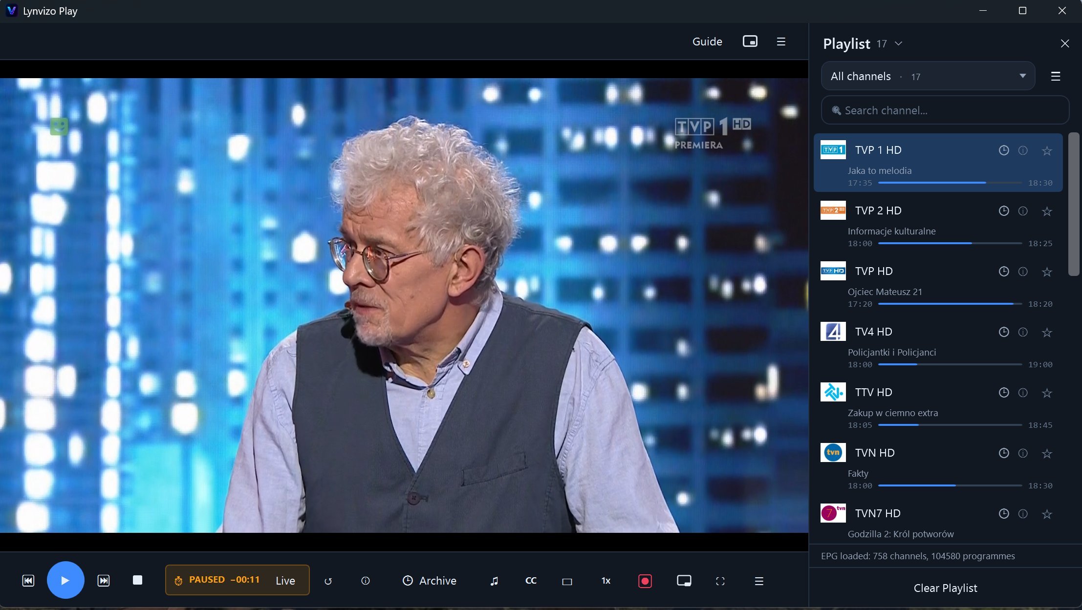 Live pause — paused stream