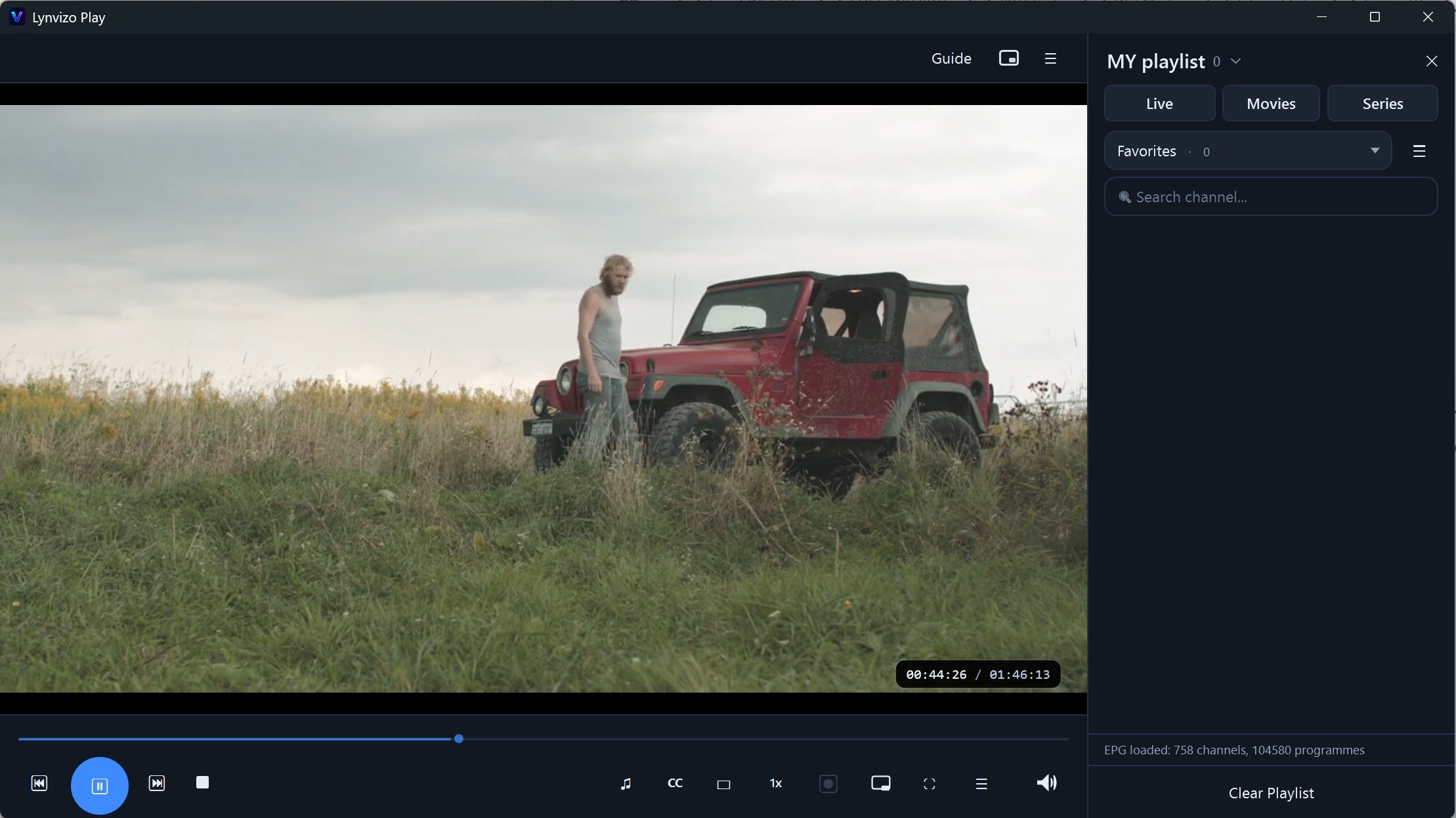 VOD playback with seek bar